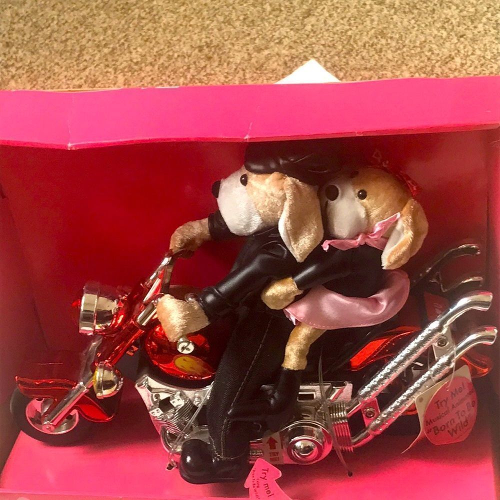 Valentines Motorbike Couples Collectable Vintage new